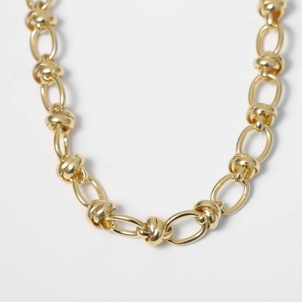 NEW 18K GOLD LAYERED THICK CHAIN CHOKER NECKLACE - Picture 4 of 10